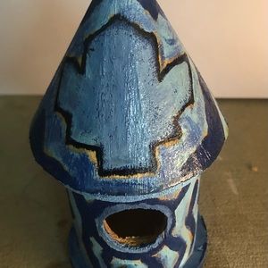 Hand painted birdhouse.  Maple leaf symbol.